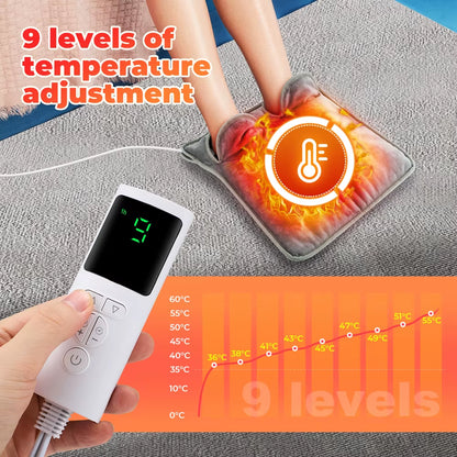 Electric Foot Heating Pad Washable Feet Warmer Heater Household Soft Plush Winter Warm Blanket Foot Warming Mat Home Office