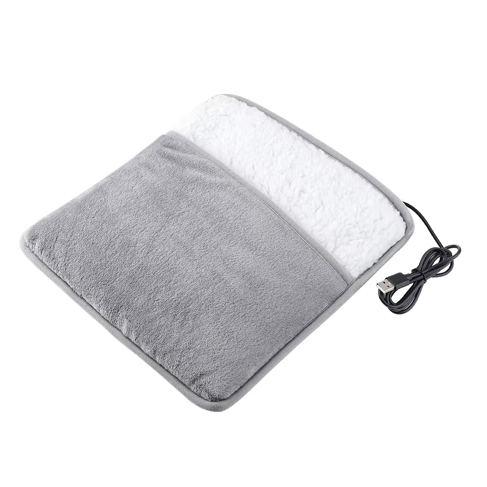 Electric Foot Heating Pad Washable Feet Warmer Heater Household Soft Plush Winter Warm Blanket Foot Warming Mat Home Office