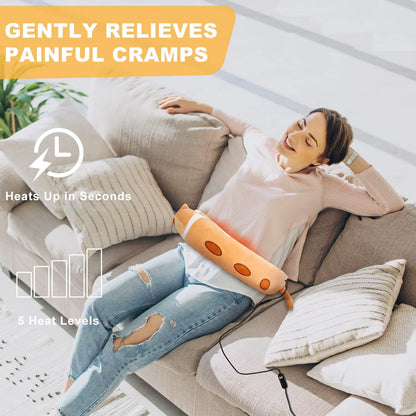 Portable Cute Stuffed Animal Heat Pad USB Cat Electric Hot Pad Dolls for Period Cramps Pain Relief Girl Women Gift Heating Pads