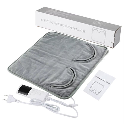 Electric Foot Heating Pad Washable Feet Warmer Heater Household Soft Plush Winter Warm Blanket Foot Warming Mat Home Office