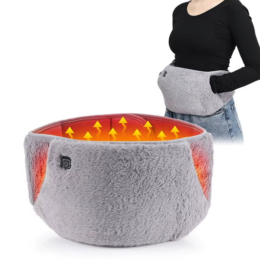 Electric Heating Belt with Hand Pockets Period Cramps Body Joints Pain Menstrual Heating Pad USB Uterus Hand Warmer Menstrual