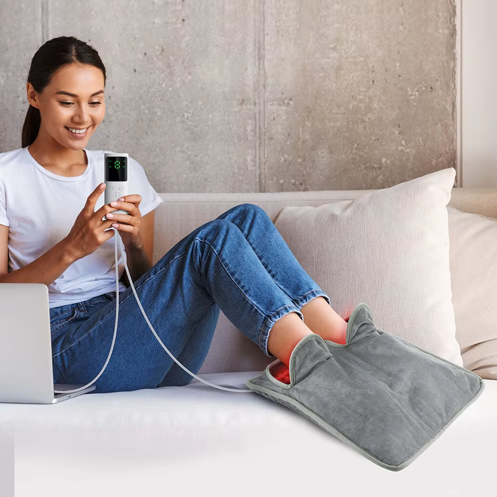 Electric Foot Heating Pad Washable Feet Warmer Heater Household Soft Plush Winter Warm Blanket Foot Warming Mat Home Office